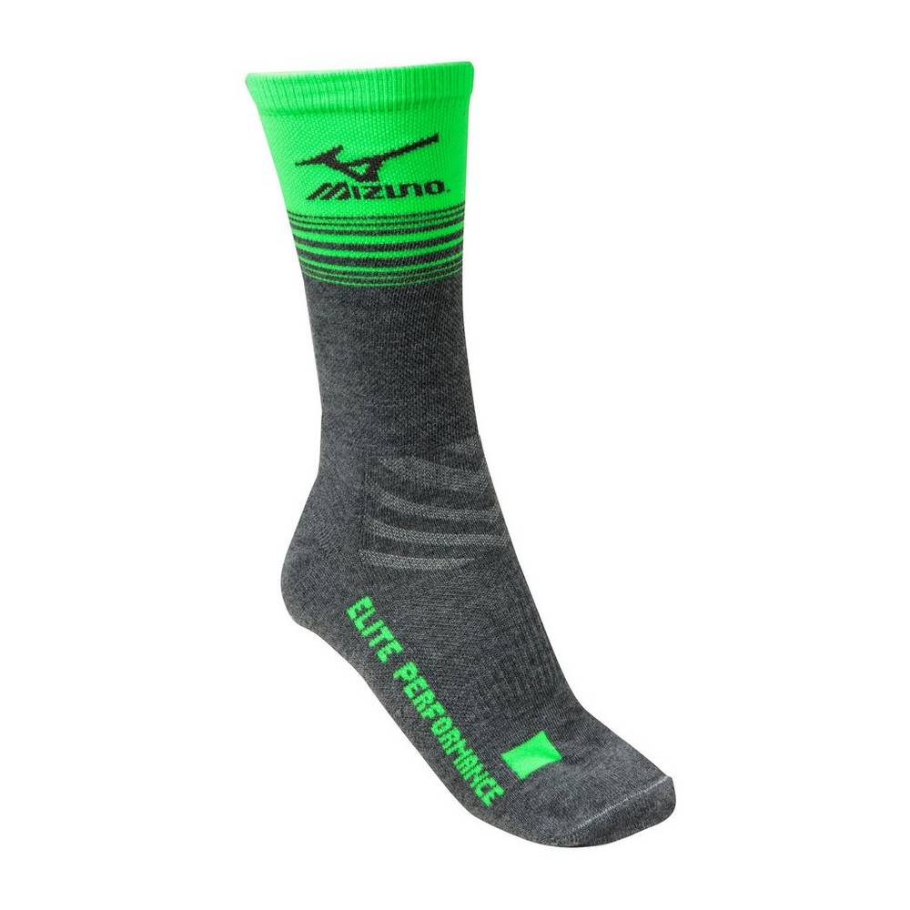 Mizuno Men's Retro Crew Socks Red Grey/Green (480177-ZJL)